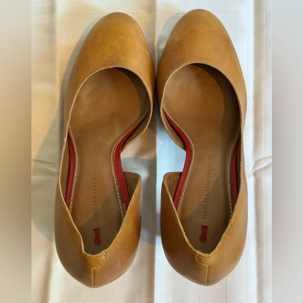 Anthropologie by Schuler & Sons Bookbinder Platform Heels in Tan - Picture 2 of 12